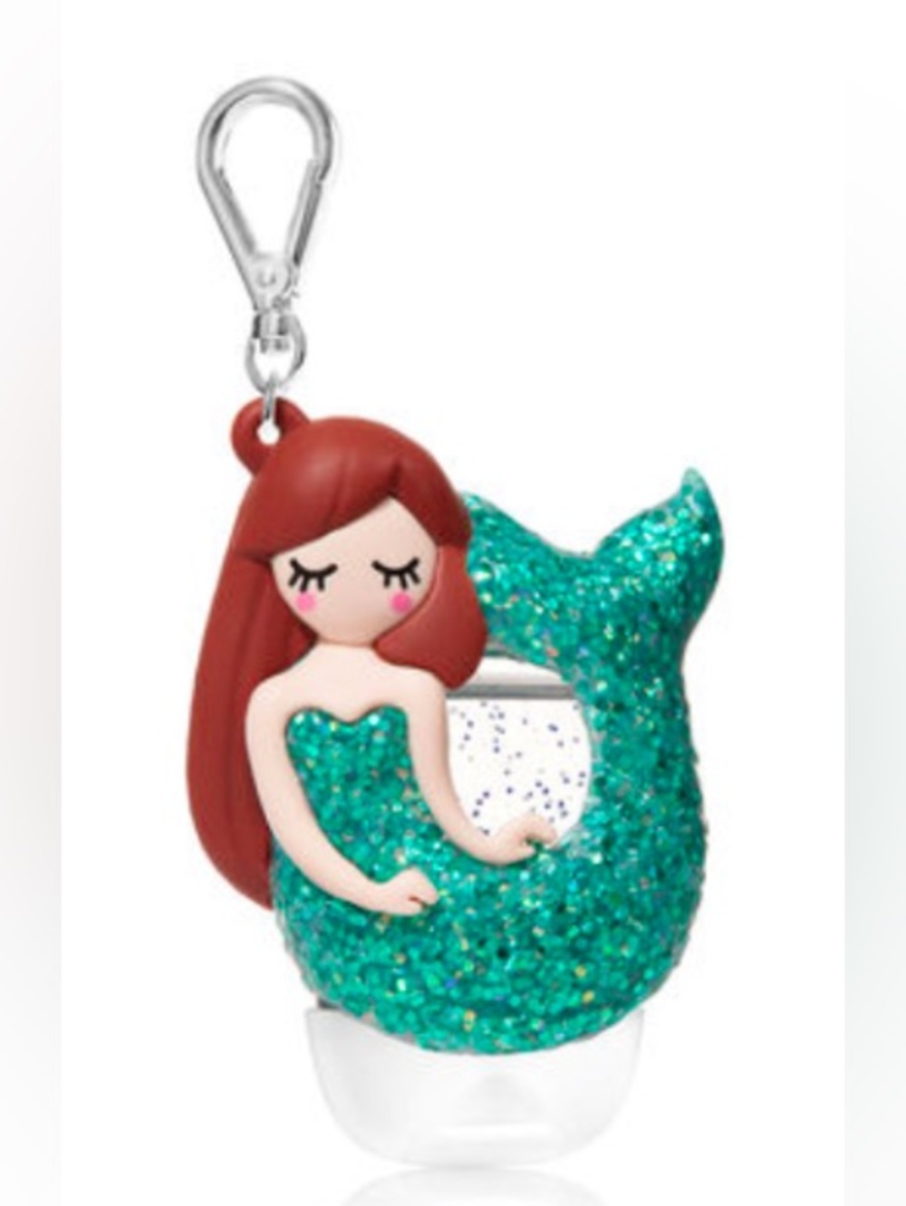 Bath & Body Works Blushing Mermaid Pocketbac Holder Clip Hand Sanitizer Glitter
